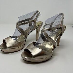 Style & Co. Gold Platform Heels Size 8